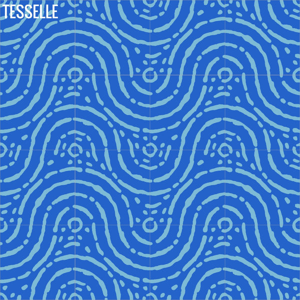 Grotta Azzurra 8" Square Cement Tile 3