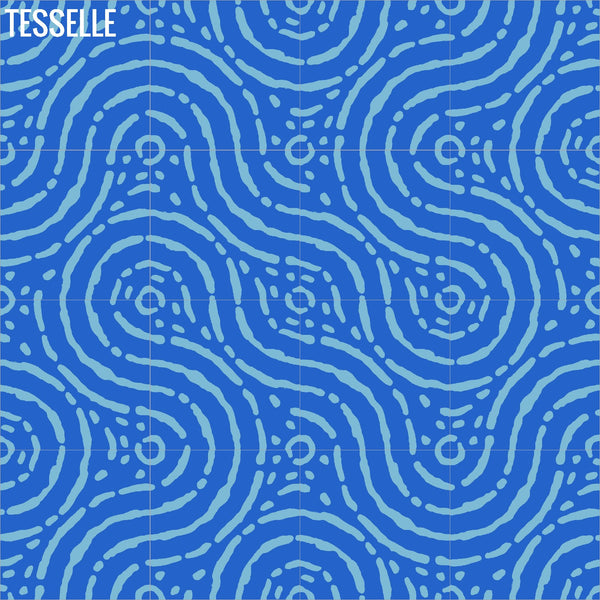 Grotta Azzurra 8" Square Cement Tile 4