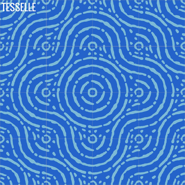 Grotta Azzurra 8" Square Cement Tile 6