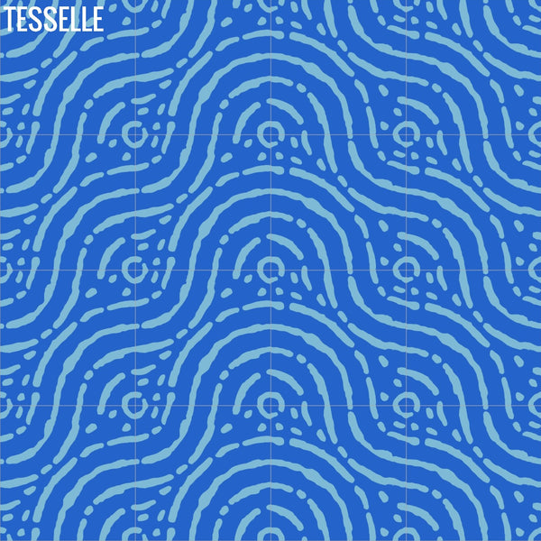 Grotta Azzurra 8" Square Cement Tile 2
