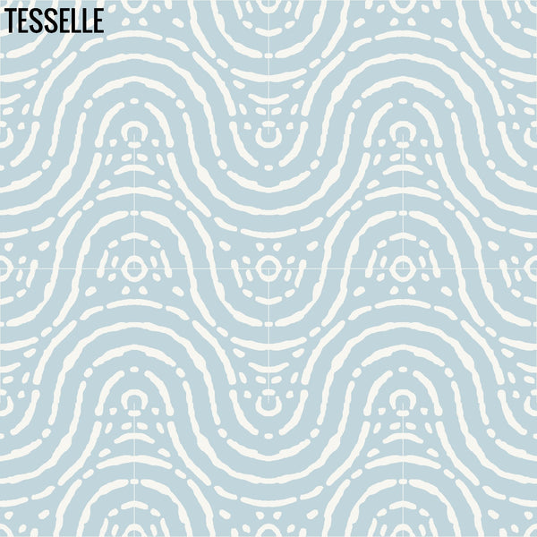 Grotta Nebbia 8" Square Cement Tile Layout  3
