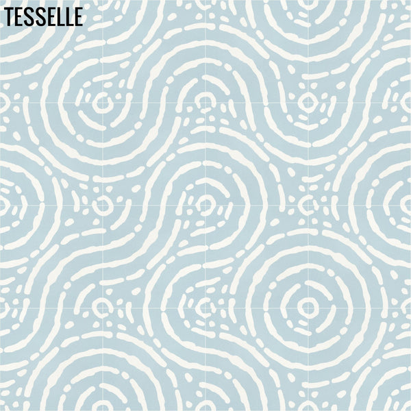 Grotta Nebbia 8" Square Cement Tile in a Random Layout