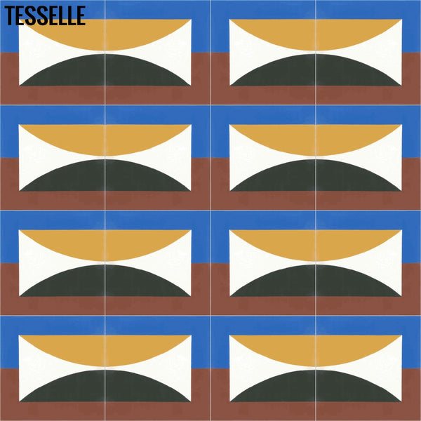 Hedge Equinox 8" Square Cement Tile by Jim Isermann Layout 1