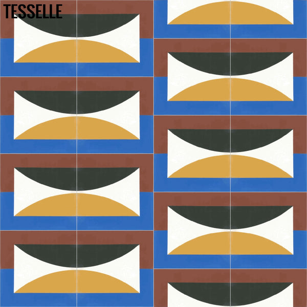 Hedge Equinox 8" Square Cement Tile by Jim Isermann Layout 4