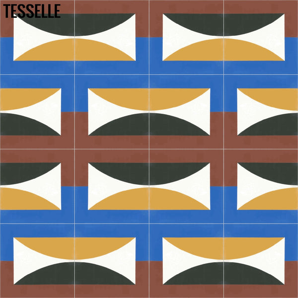 Hedge Equinox 8" Square Cement Tile by Jim Isermann Layout 5