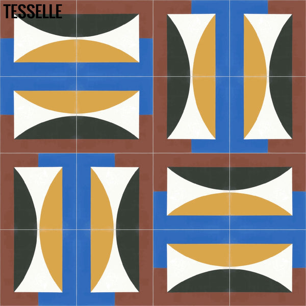 Hedge Equinox 8" Square Cement Tile by Jim Isermann Layout 7