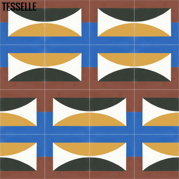 Hedge Equinox 8" Square Cement Tile by Jim Isermann Layout 9