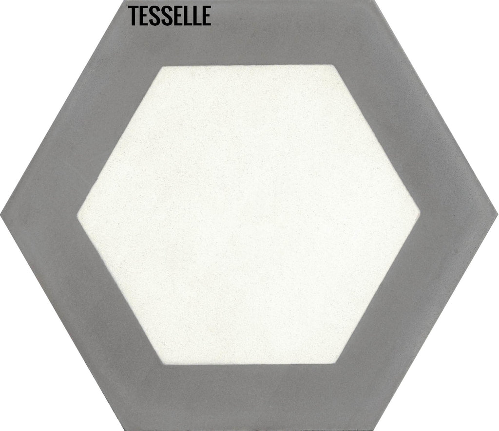 Honeycomb Boulder 9x8" Hexagonal Cement Tile