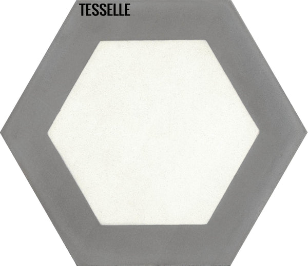 Honeycomb Boulder 9x8" Hexagonal Cement Tile