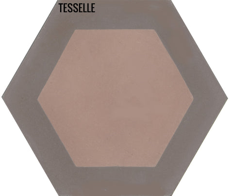 Honeycomb Cliffside 9x8" Hexagonal Cement Tile