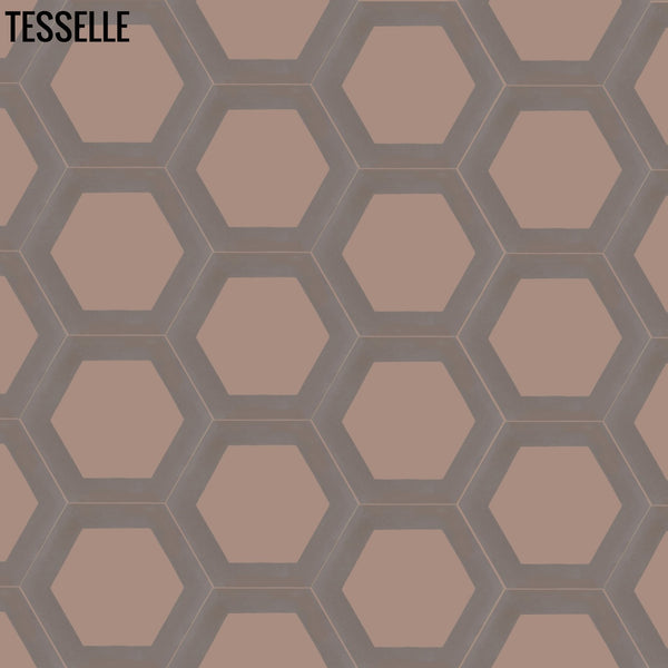 Honeycomb Cliffside 9x8" Hexagonal Cement Tile