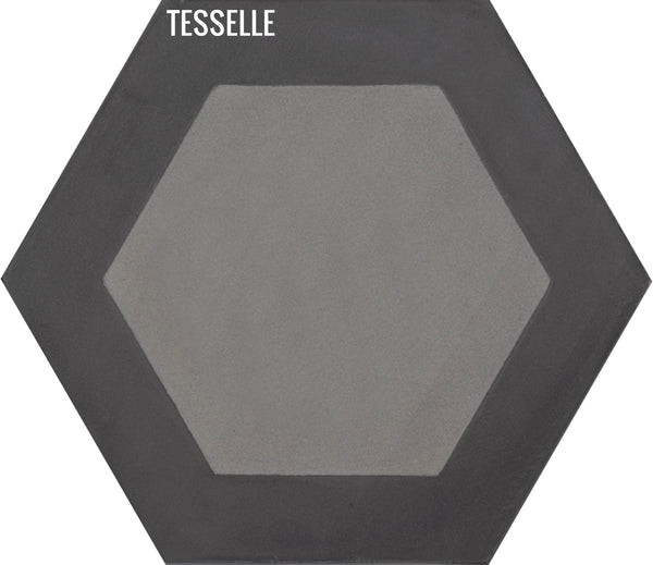 Honeycomb Flint 9x8" Hexagonal Cement Tile