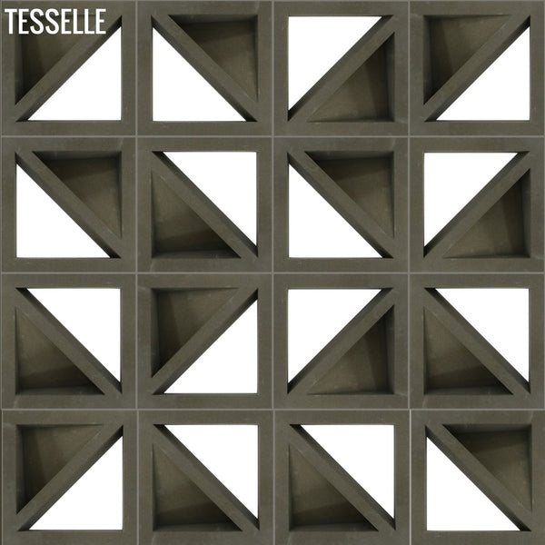 Incline Grey 11.4" Cement Breeze Block 10