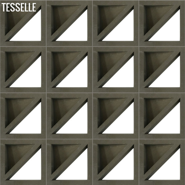 Incline Grey 11.4" Cement Breeze Block 9