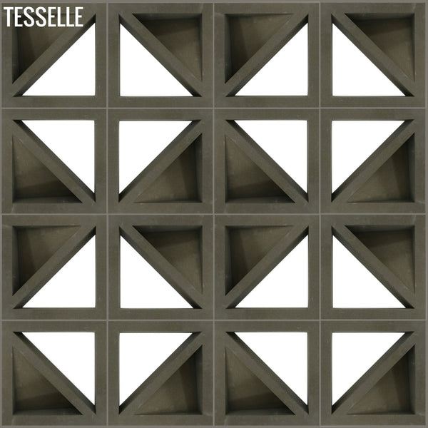 Incline Grey 11.4" Cement Breeze Block 8