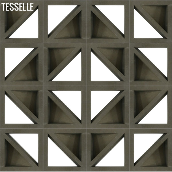 Incline Grey 11.4" Cement Breeze Block 7