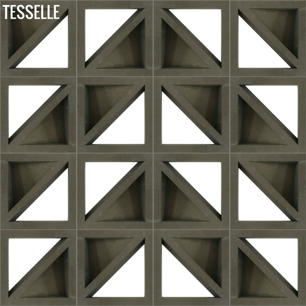 Incline Grey 11.4" Cement Breeze Block 6