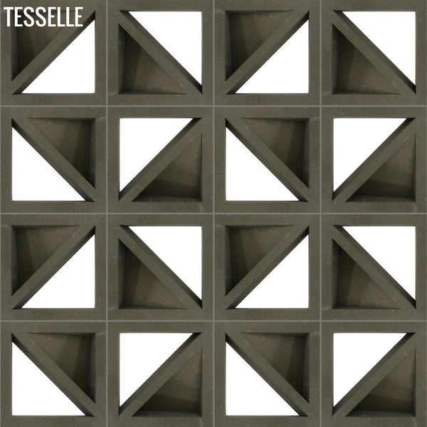 Incline Grey 11.4" Cement Breeze Block 5