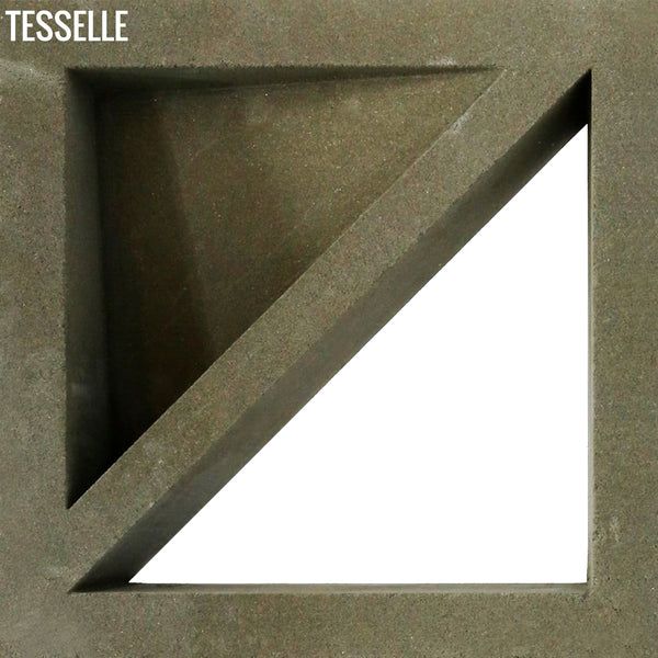 Incline Grey 11.4" Cement Breeze Block 1