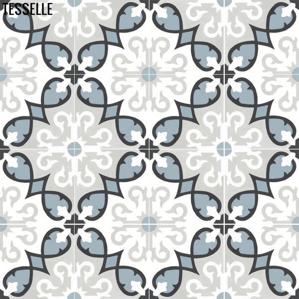 Infinito Afina 8" Square Cement Tile 1