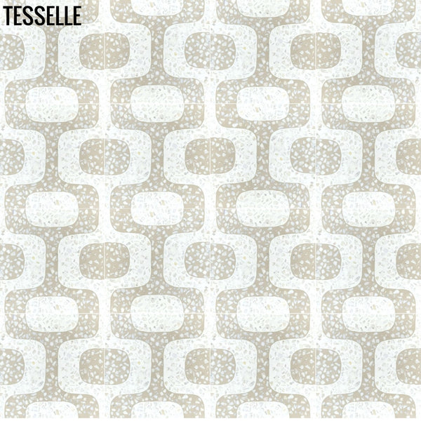 New! Ipanema Costa 8" Square Terrazzo Cement Tile layout