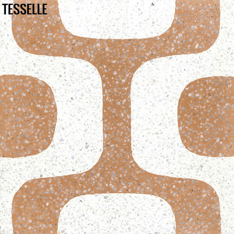 Ipanema Laranja 8" Square Terrazzo Cement Tile