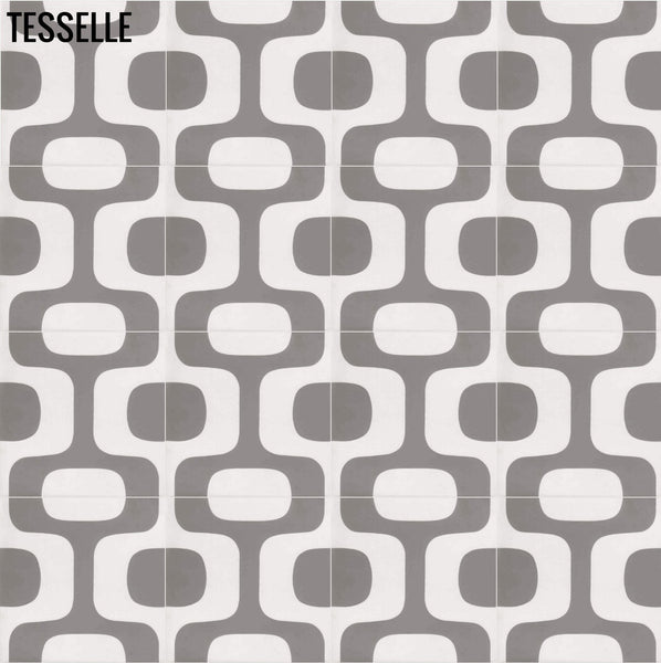Ipanema Silva 8" Square Cement Tile 1