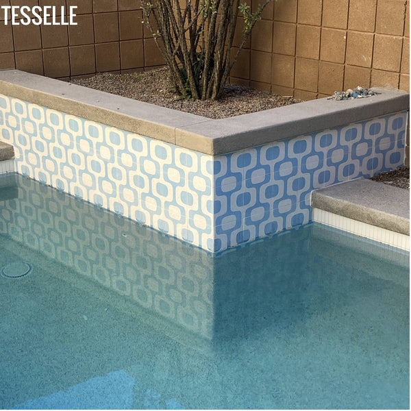 Ipanema Souto Cement Tiles in a Pool Area