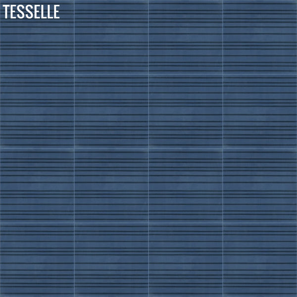 Jaspé 8"x8" Square Cement Tile - Indigo Layout 5