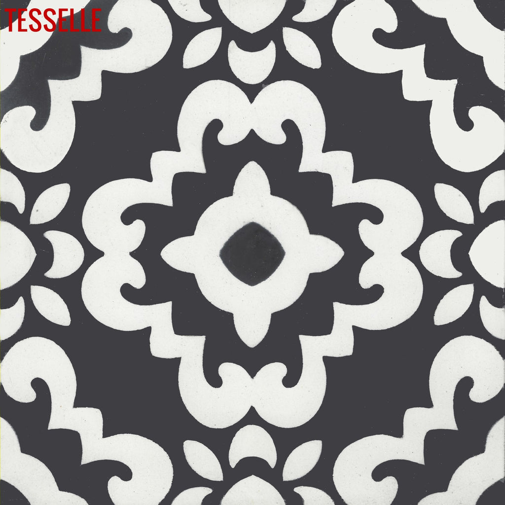 Kalikoe Raven 8" Square Cement Tile