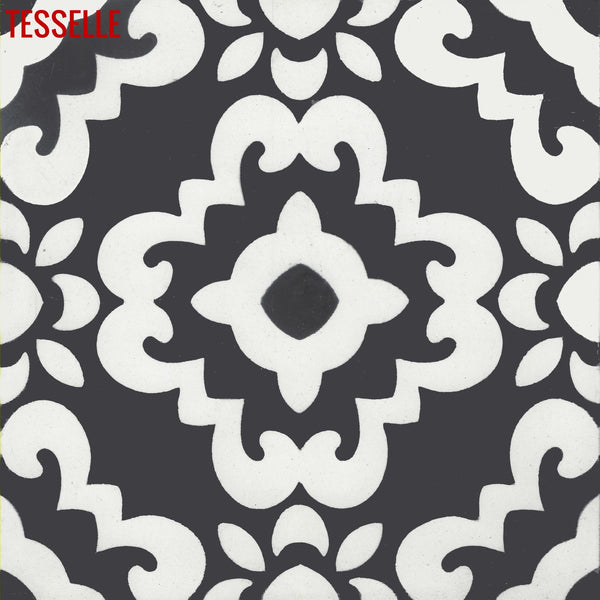 Kalikoe Raven 8" Square Cement Tile