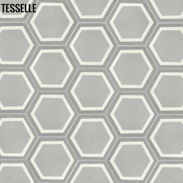 La Cella Cloudi 9x8" Hexagonal Cement Tile repeat