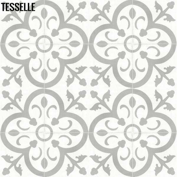 La Fleur Celine 8" Square Cement Tile 1