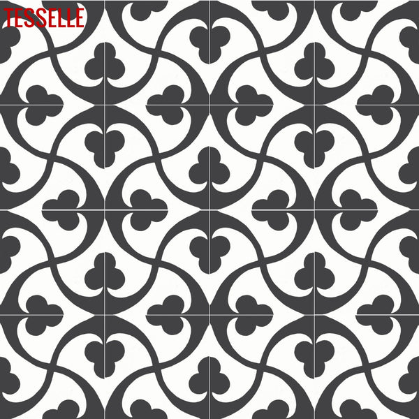 La Spada Spiralli 8" Square Cement Tile 1