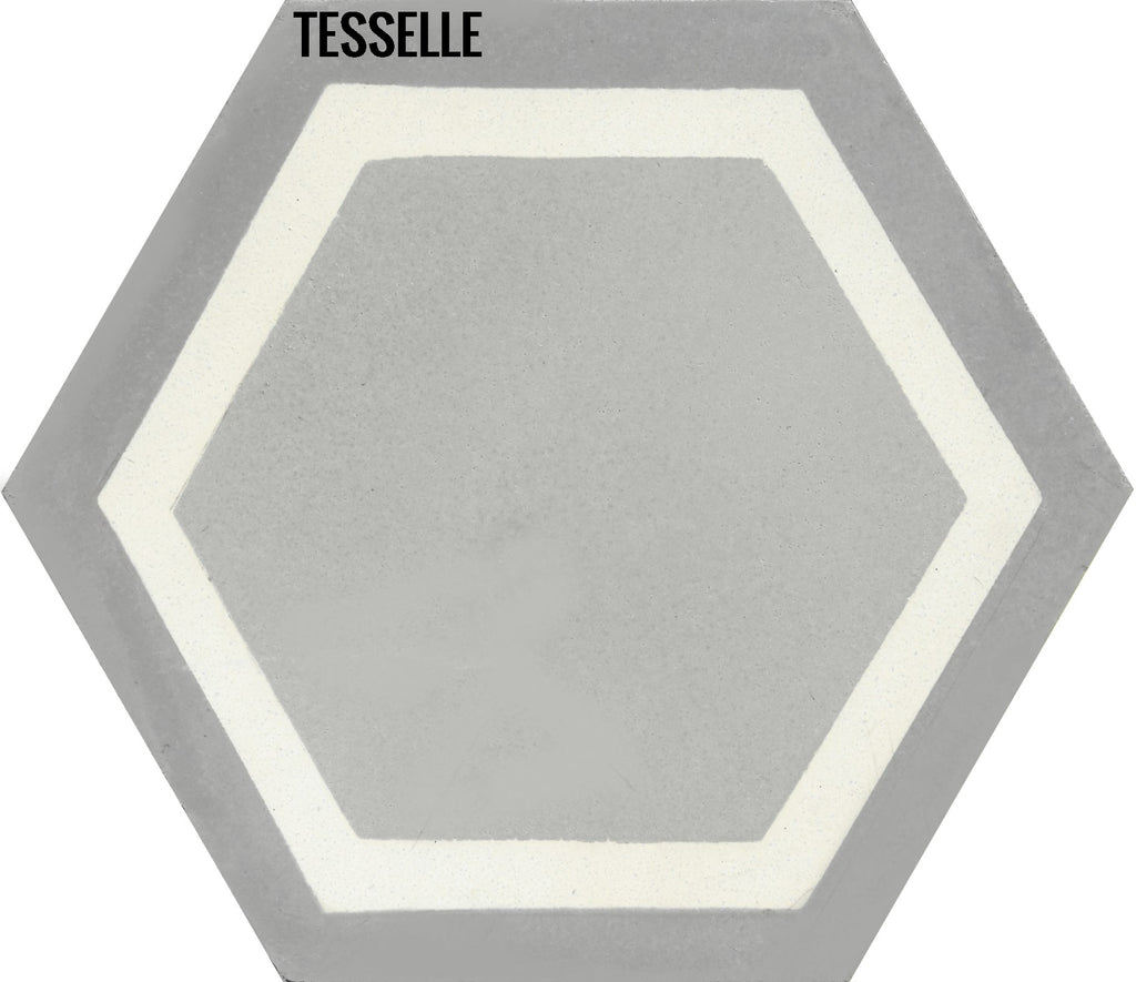 La Cella Cloudi 9x8" Hexagonal Cement Tile