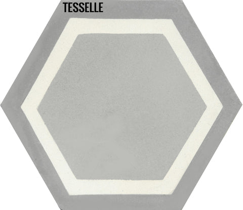 La Cella Cloudi 9x8" Hexagonal Cement Tile