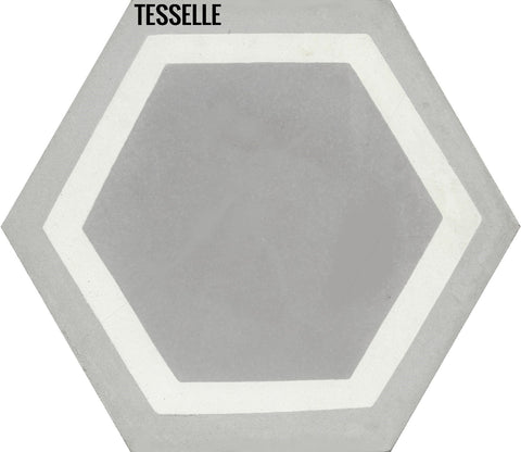 La Cella Misti 9x8" Hexagonal Cement Tile
