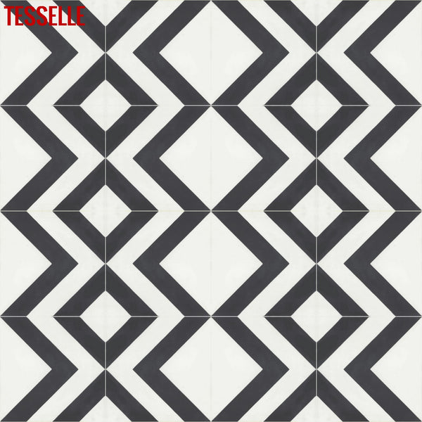 La Chev Burchell 8" Square Cement Tile 4