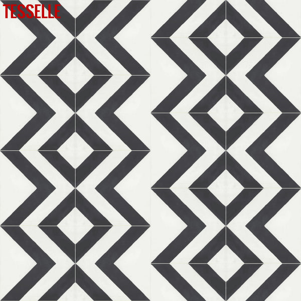 La Chev Burchell 8" Square Cement Tile 1
