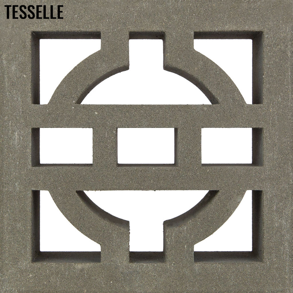 Lantern Natural Cement 7.5" Breeze Block | Grey