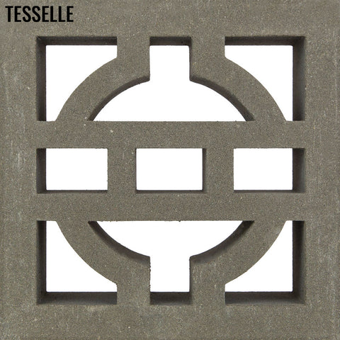 Lantern Natural Cement 7.5" Breeze Block | Grey