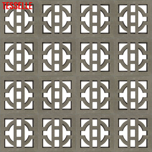 Lantern Natural Cement 7.5" Breeze Block | Grey 2