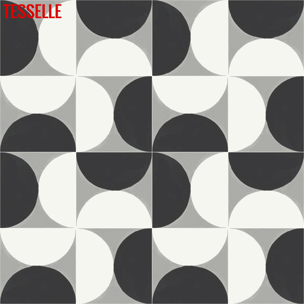 Luna Veris 8" Square Cement Tile 9