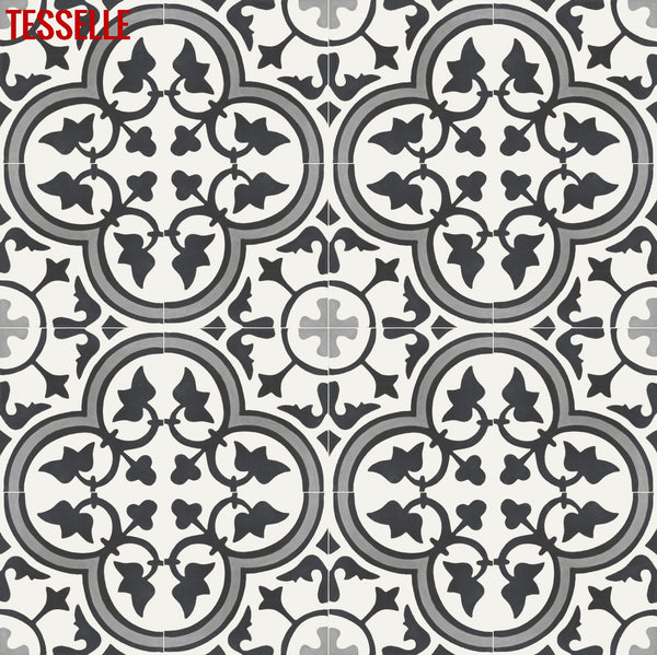 Lyssa Le Bourg 8" Square Cement Tile 1
