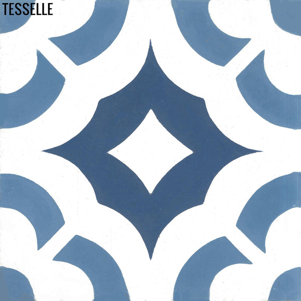 Madrid Blu 8" Square Cement Tile