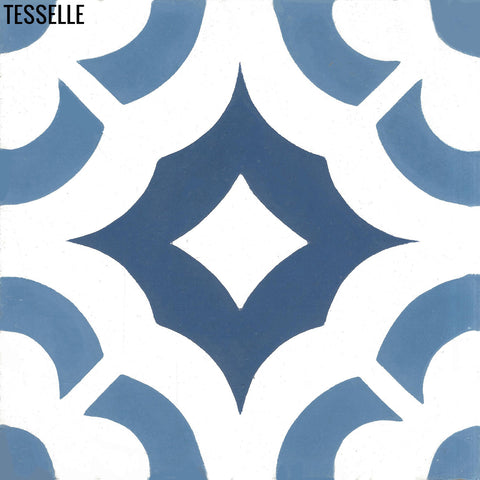 Madrid Blu 8" Square Cement Tile