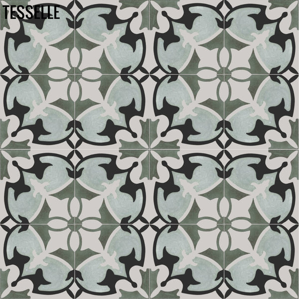 Mariana Prado 8" Square Cement Tile 1