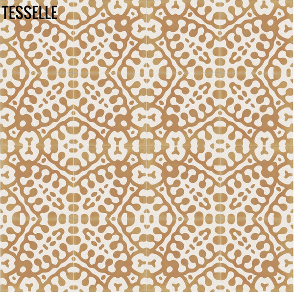 Marikka 8" Square Cement Tile - Selva Repeat