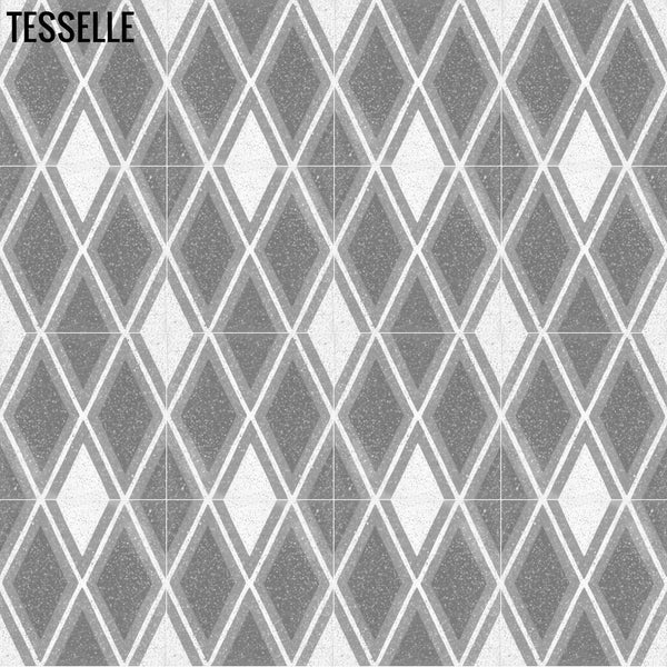 Merino Gravella 8" Square Cement Tile Repeat