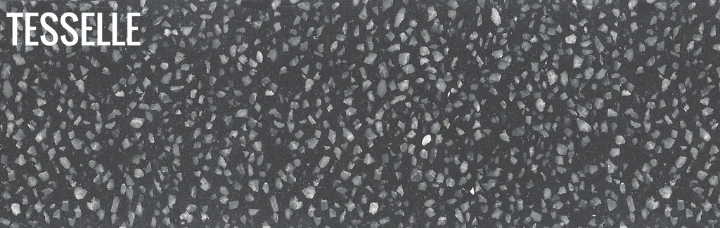 Metro Lovina 8 x 2.5" Black Terrazzo Cement Subway Tile
